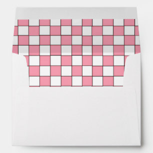 Pink checkered tablecloth Baby Q BBQ pattern Envelope