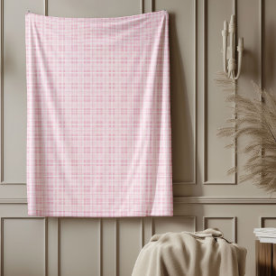 Pink Checkered Throw Blanket Timeless Cozy Charm