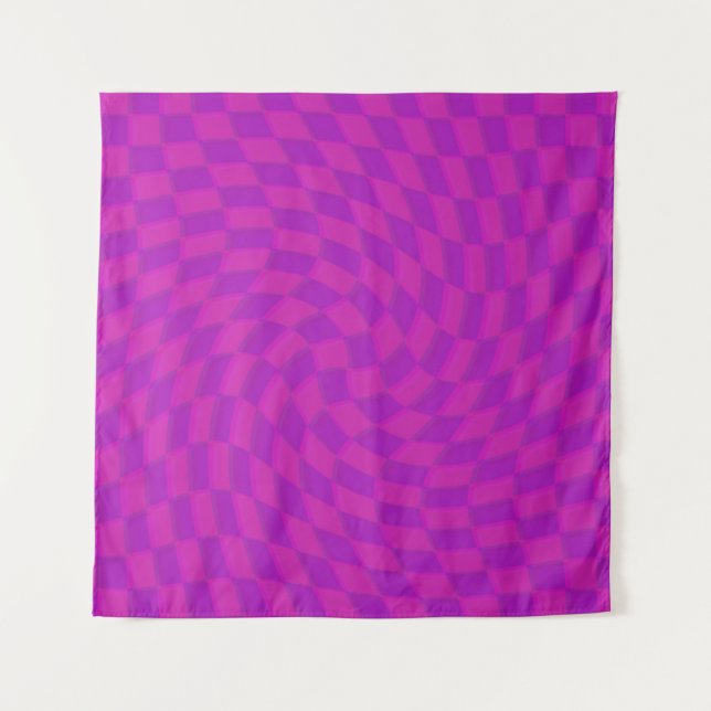Pink Checkered Whirl Backdrop (Front)