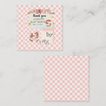 Pink Checkered with Floral Accents & Custom Writi