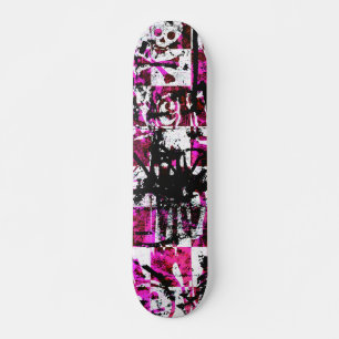 Pink Checkers Skateboard Deck