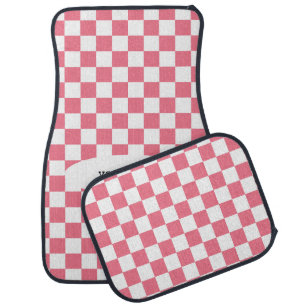 Pink Checks Custom Car Floor Mat