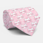 Pink Cheeked Kitty Cat Neck Tie at Zazzle