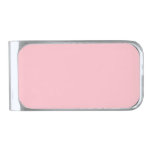 Pink Cheerful Solid Color Silver Finish Money Clip Pink Cheerful Solid Color Silver Finish Money Clip