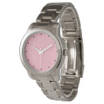 Pink Cheerful Solid Color Watch