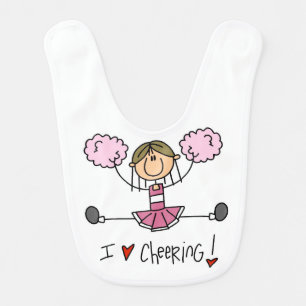 Pink Cheerleader Bib