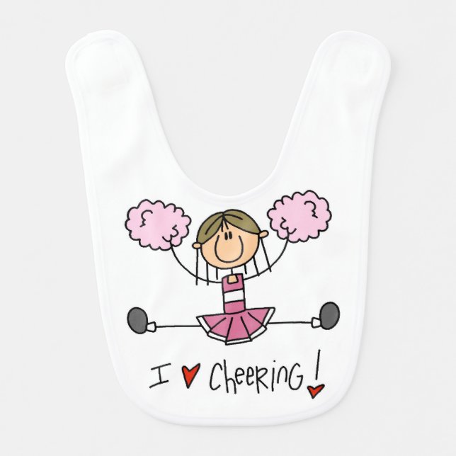 Pink Cheerleader Bib (Front)