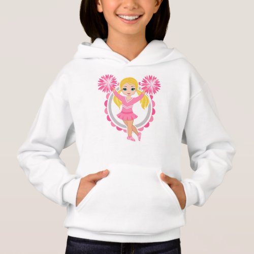 Pink Cheerleader Blonde _ Cute Cheer Hoodie