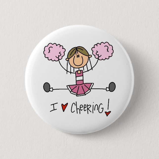 Pink Cheerleader Button (Front)