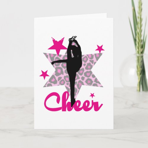 Pink Cheerleader Card