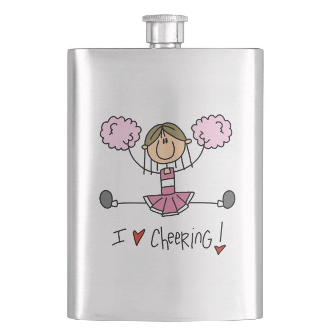 Pink Cheerleader Flask (Front)