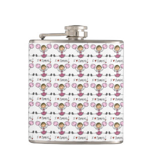 Pink Cheerleader Flask