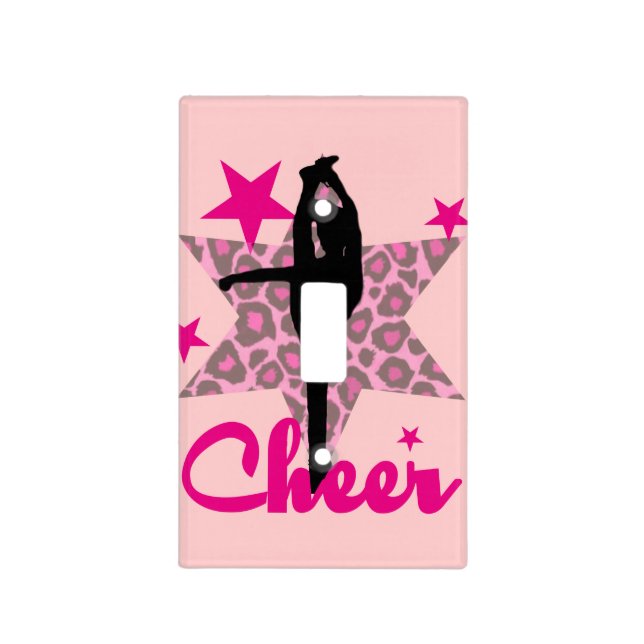 Pink Cheerleader Light Switch Cover (Front)