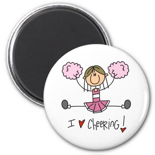 Pink Cheerleader Magnet