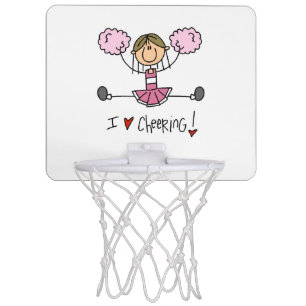Pink Cheerleader Mini Basketball Hoop