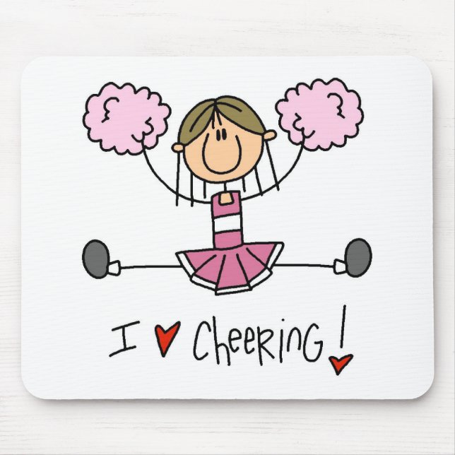 Pink Cheerleader Mouse Pad (Front)