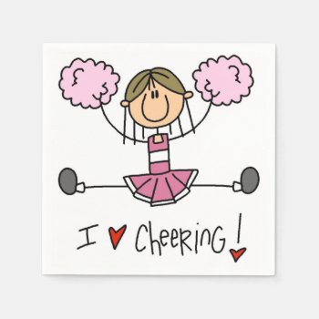 Pink Cheerleader Napkins by stick_figures at Zazzle