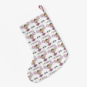 Pink Cheerleader Small Christmas Stocking