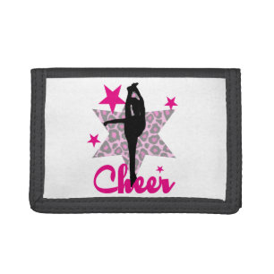 Pink Cheerleader Tri-fold Wallet