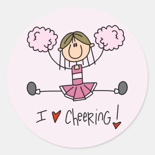Pink Cheerleader Tshirts and Gifts Classic Round Sticker