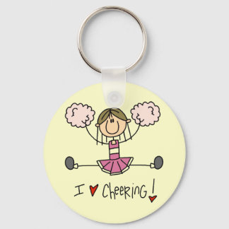 Pink Cheerleader Tshirts and Gifts Keychain