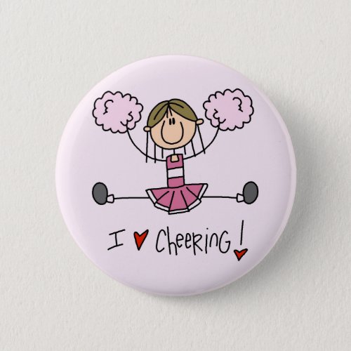 Pink Cheerleader Tshirts and Gifts Pinback Button