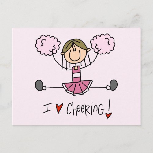 Pink Cheerleader Tshirts and Gifts Postcard