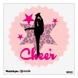 Pink Cheerleader Wall Sticker