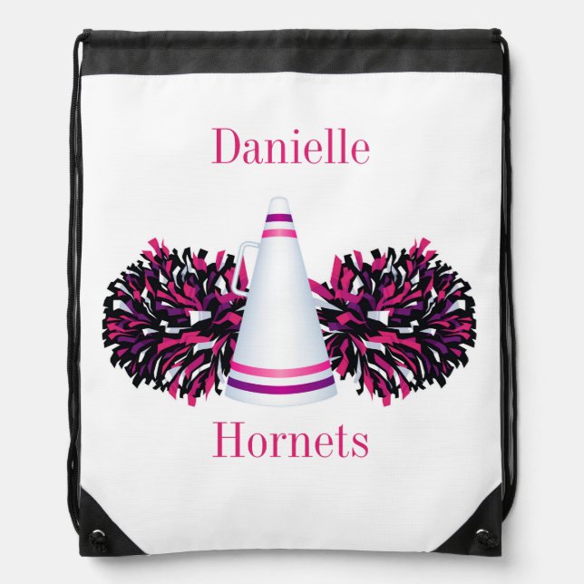 Pink Cheerleading Cheer Personalized Backpack (Front)