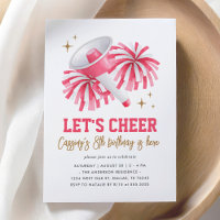 Pink Cheerleading Girl Birthday