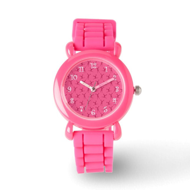 Pink cheerleading pattern watch (Front)