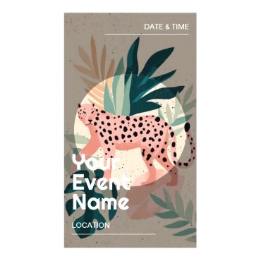 Pink Cheetah Boho Tropical Cheetah Wild Safari Art Digital Templates