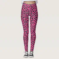 Pink Cheetah design pattern leggings