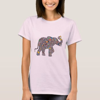Pink Cheetah Elephant T-shirt by Incatneato at Zazzle