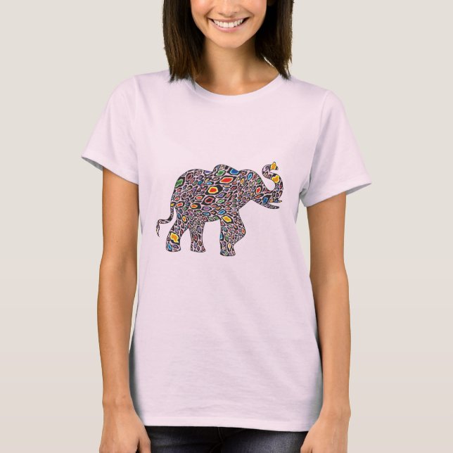 Pink Cheetah Elephant T-Shirt (Front)