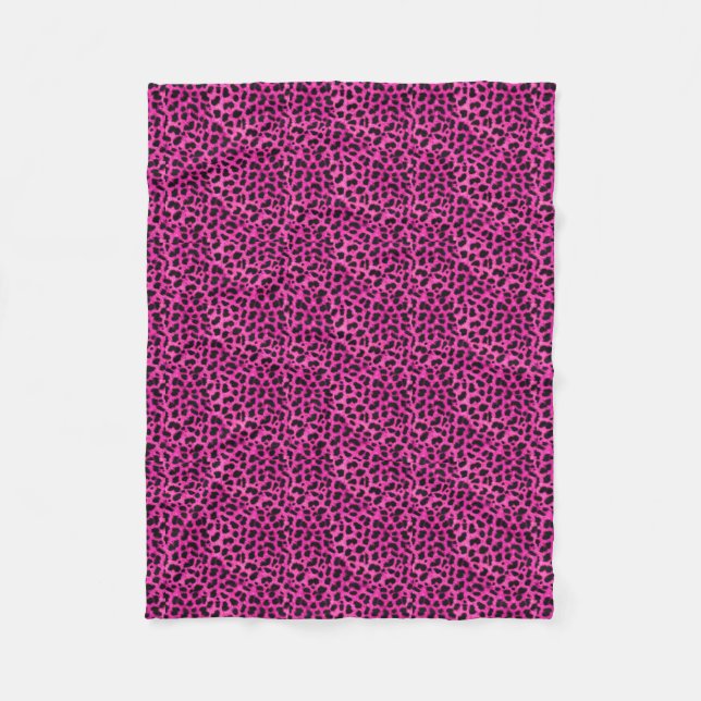 Pink Cheetah Fleece Blanket (Front)