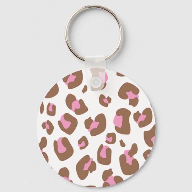 Pink Cheetah Keychain (Front)