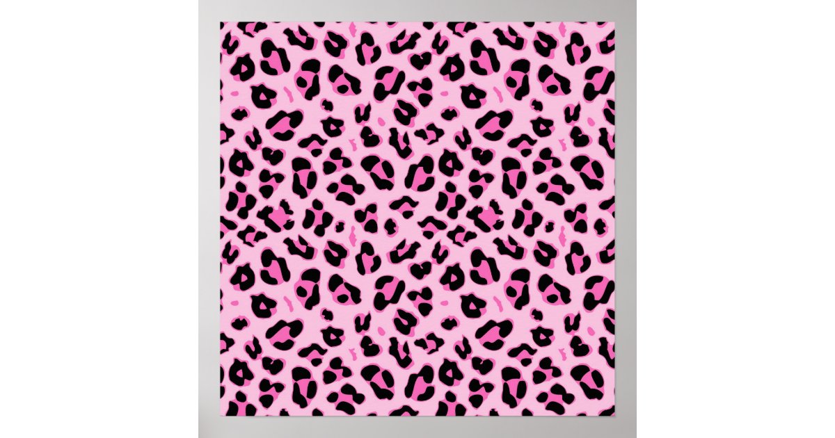 Pink Cheetah Leopard Print Black Spots Pattern | Zazzle.com