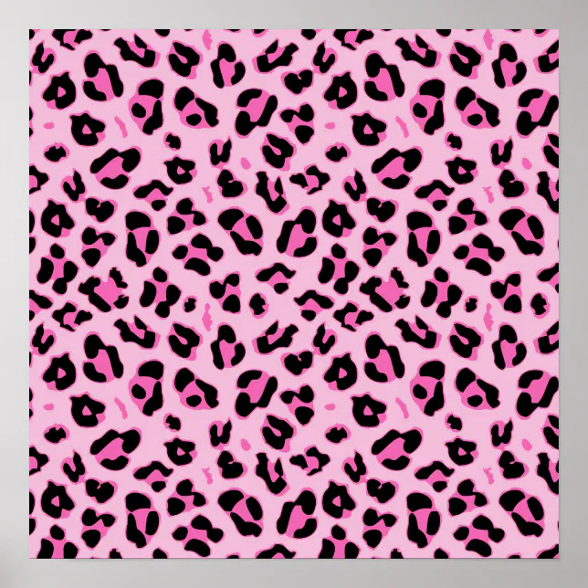 Pink Cheetah Leopard Print Black Spots Pattern | Zazzle