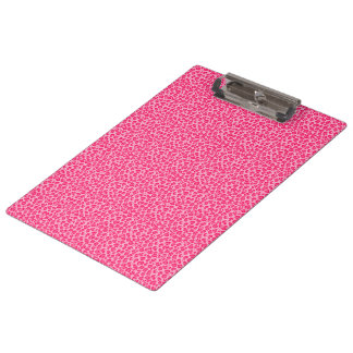 Pink Cheetah Leopard Print Clipboard