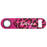 Pink Cheetah Monogram Speed Bottle Opener