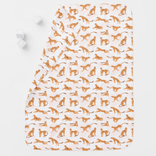Pink Cheetah Pattern Baby Blanket