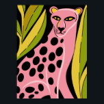 Pink Cheetah Pop Art Bold Jungle Cat Print<br><div class="desc">This bold pink cheetah print combines retro pop art style with funky jungle energy,  perfect for trendy wall art lovers. A playful leopard poster that adds maximalist flair to dorm rooms,  bedrooms,  or colorful modern interiors.</div>