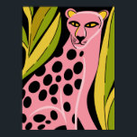 Pink Cheetah Pop Art Bold Jungle Cat Print<br><div class="desc">This bold pink cheetah print combines retro pop art style with funky jungle energy,  perfect for trendy wall art lovers. A playful leopard poster that adds maximalist flair to dorm rooms,  bedrooms,  or colorful modern interiors.</div>