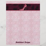 Pink Cheetah Print Business Letterhead<br><div class="desc">This Personalized Pink Print Print Letterhead makes classy computer paper for any business correspondence.  Very feminine and shows she has class and style!</div>