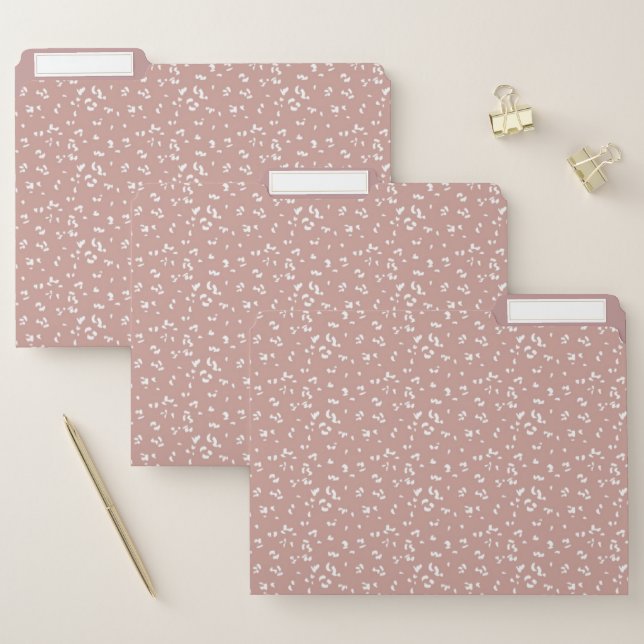Pink Cheetah Print File Folders (Set)