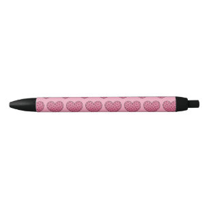 Pink Cheetah Print Hearts Pen