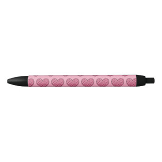 Pink Cheetah Print Hearts Pen