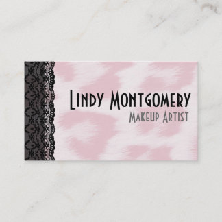 Pink Cheetah Print Personalized Business Cards