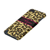 Pink Cheetah Print Personalized Phone Case (Bottom)
